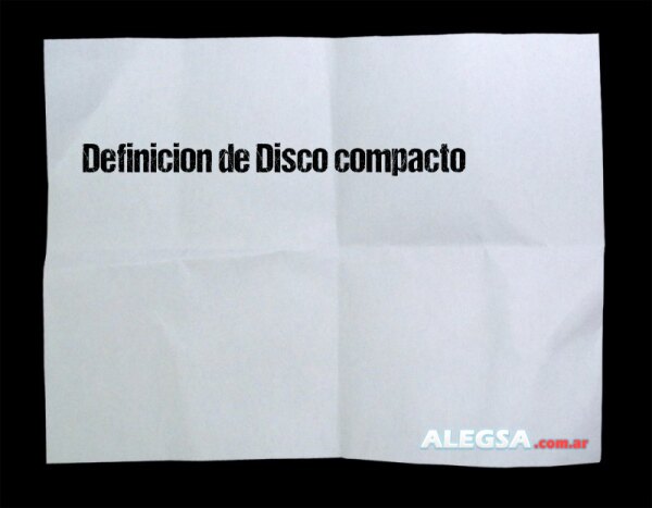Definición de Disco compacto