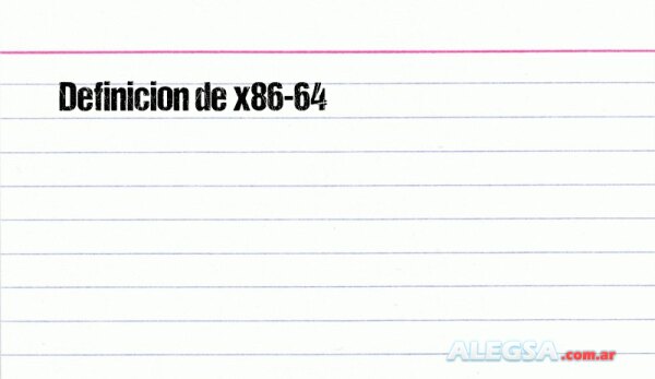 Definición de x86-64