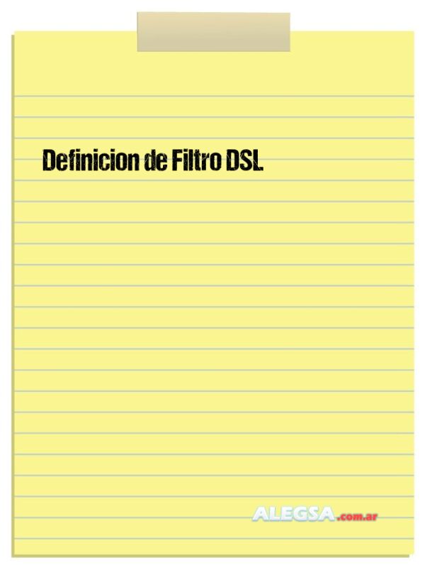 Definición de Filtro DSL