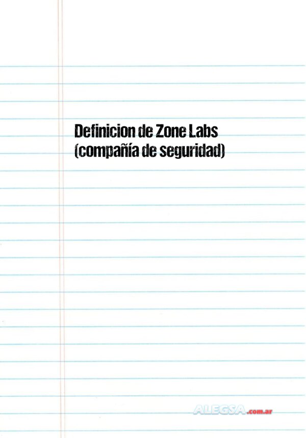 Definición de Zone Labs (compañía de seguridad)