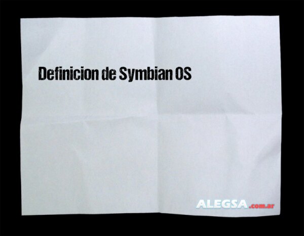 Definición de Symbian OS