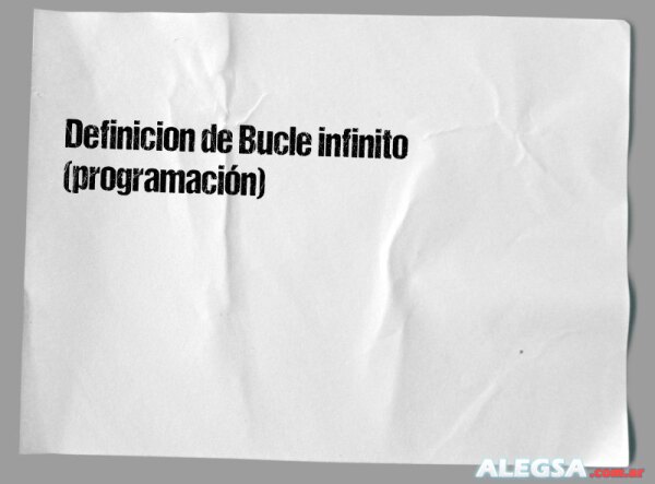 Definición de Bucle infinito (programación)