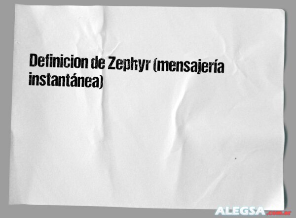 Definición de Zephyr (mensajería instantánea)