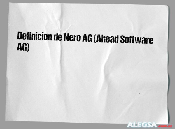 Definición de Nero AG (Ahead Software AG)