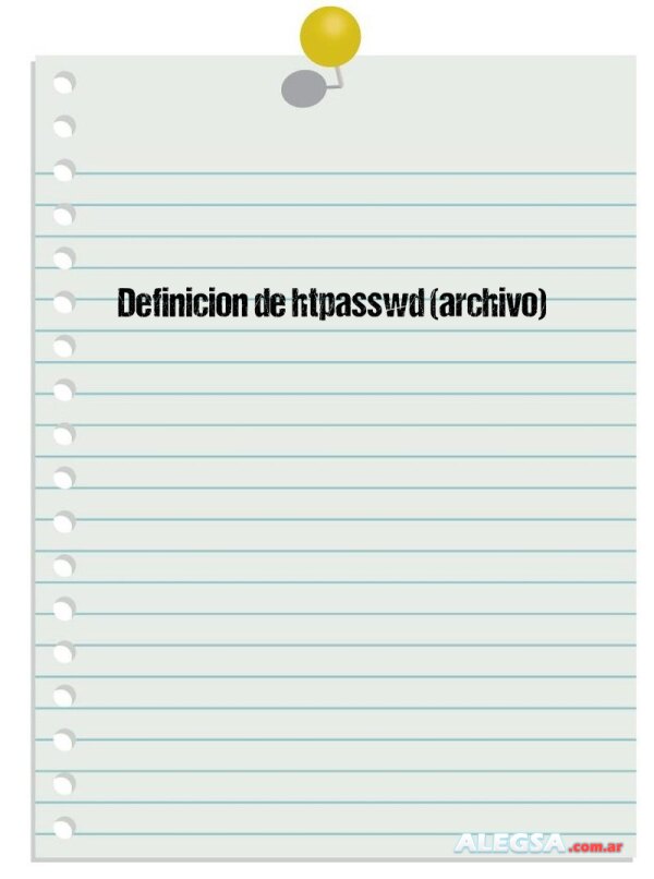 Definición de htpasswd (archivo)