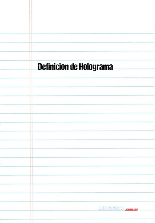 Definición de Holograma