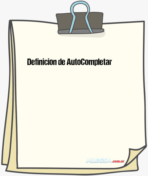 Definición de AutoCompletar