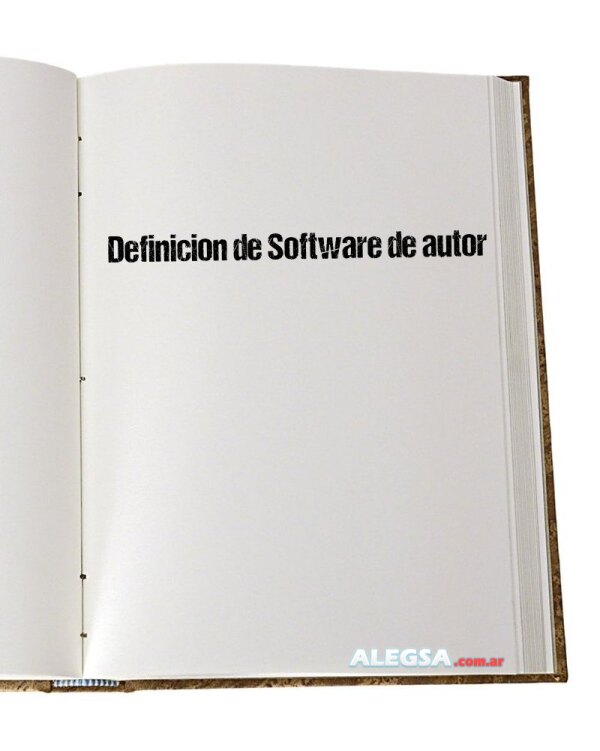 Definición de Software de autor