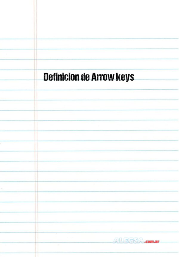 Definición de Arrow keys