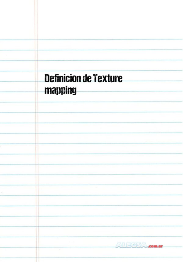 Definición de Texture mapping