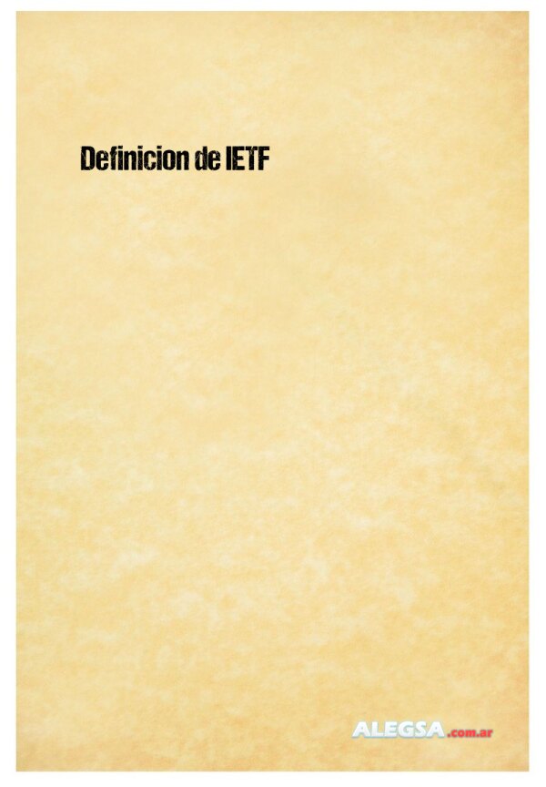 Definición de IETF