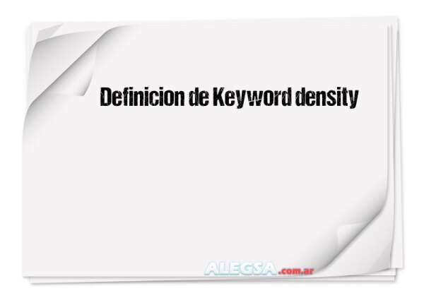 Definición de Keyword density