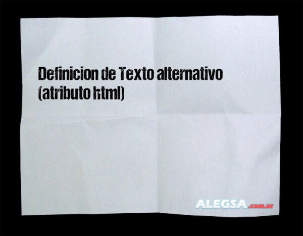 Definición de Texto alternativo (atributo html)