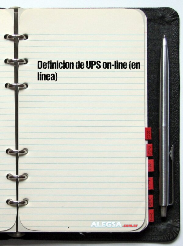 Definición de UPS on-line (en línea)