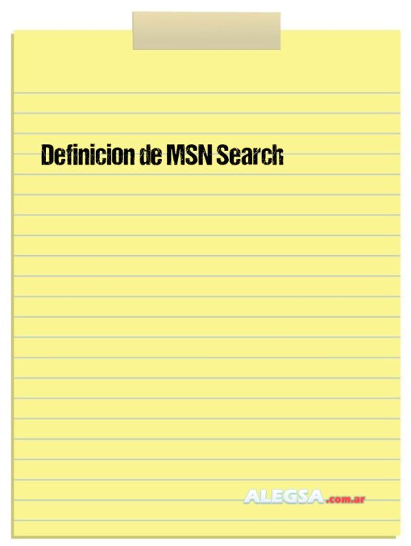Definición de MSN Search