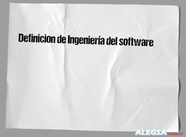 Definición de Ingeniería del software