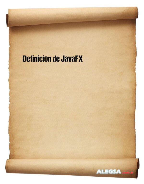 Definición de JavaFX