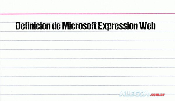 Definición de Microsoft Expression Web