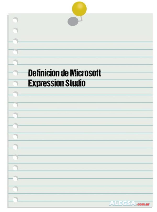 Definición de Microsoft Expression Studio