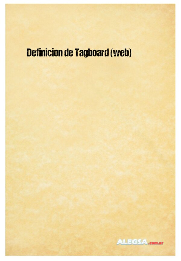 Definición de Tagboard (web)