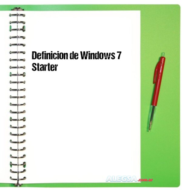 Definición de Windows 7 Starter