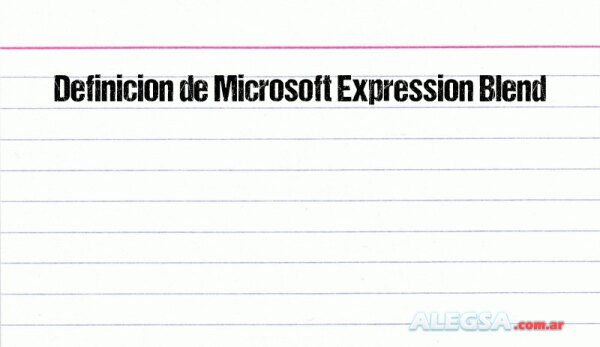 Definición de Microsoft Expression Blend