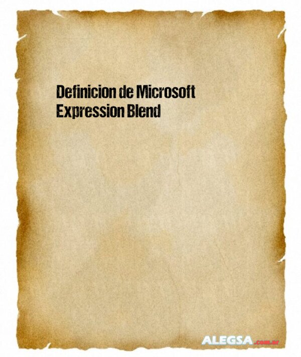 Definición de Microsoft Expression Blend