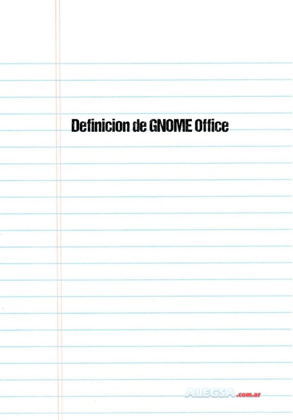 Definición de GNOME Office