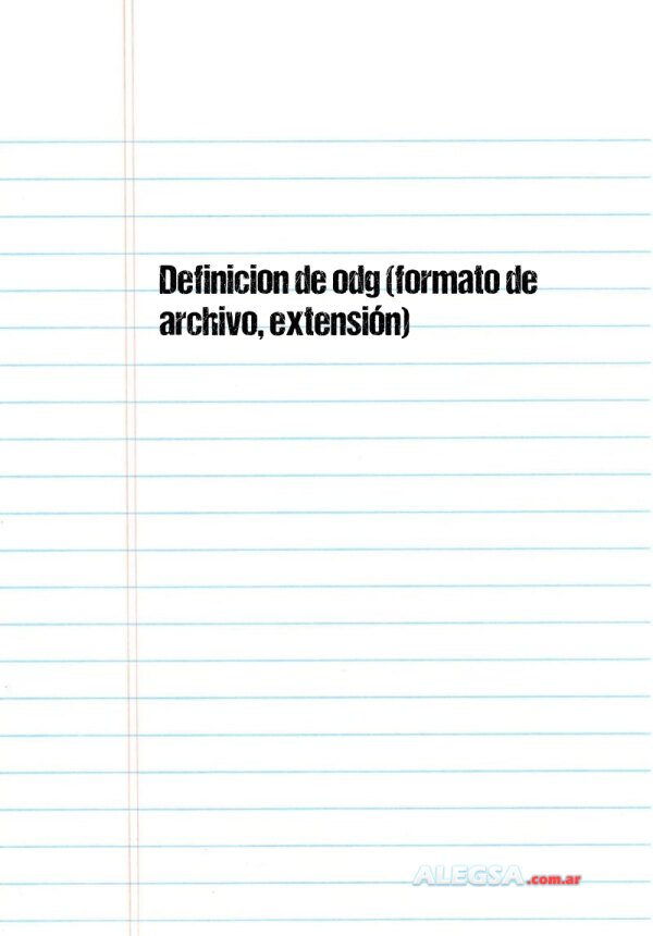 Definición de odg (formato de archivo, extensión)