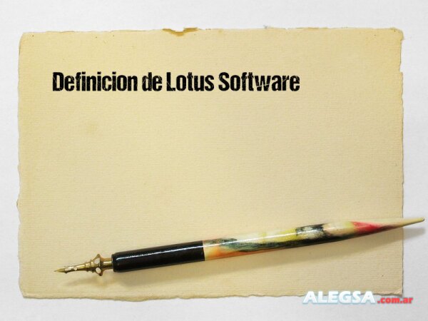 Definición de Lotus Software