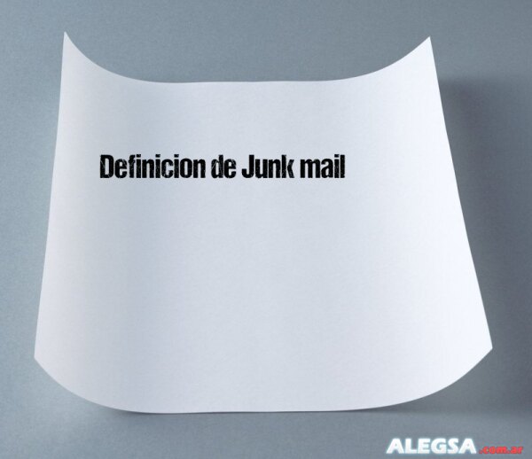 Definición de Junk mail
