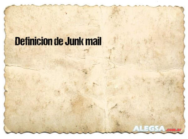 Definición de Junk mail