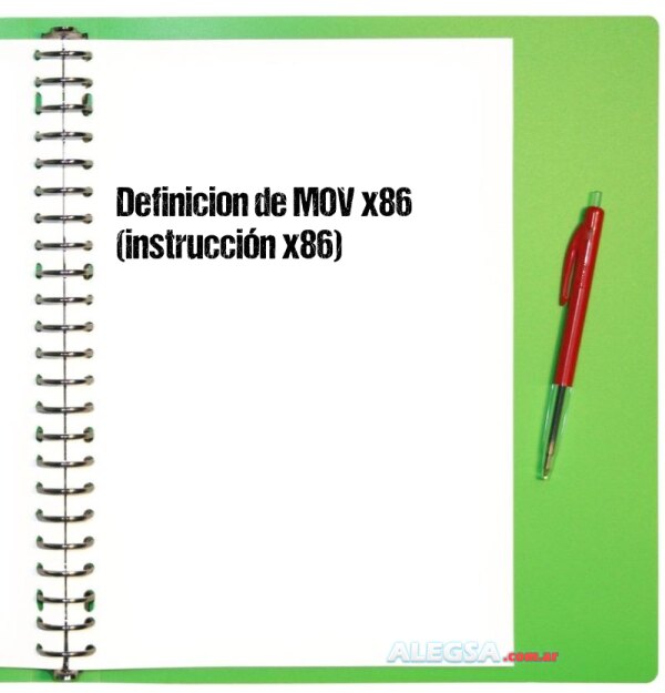 Definición de MOV x86 (instrucción x86)