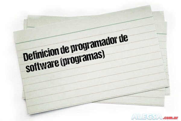 Definición de programador de software (programas)