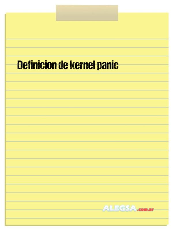 Definición de kernel panic