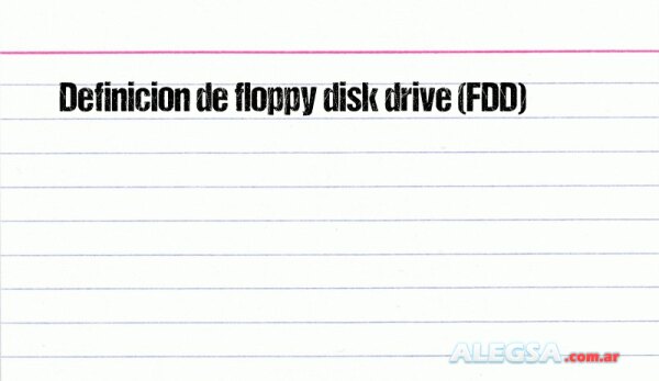 Definición de floppy disk drive (FDD)