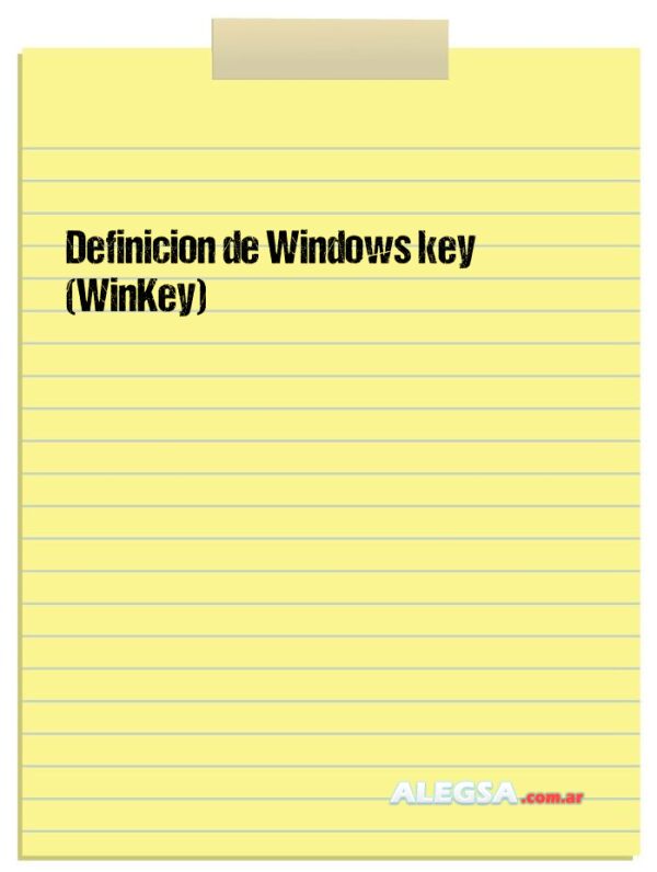 Definición de Windows key (WinKey)