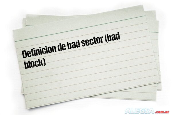 Definición de bad sector (bad block)