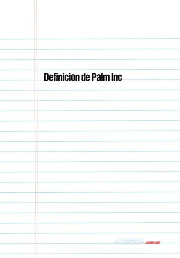 Definición de Palm Inc