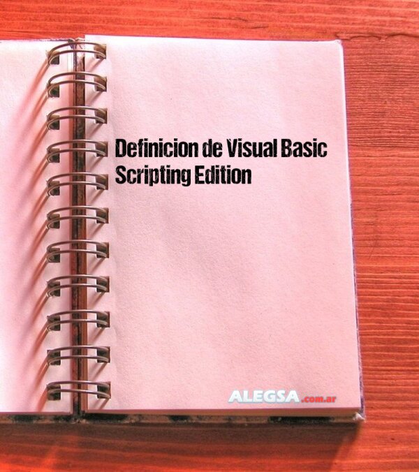 Definición de Visual Basic Scripting Edition