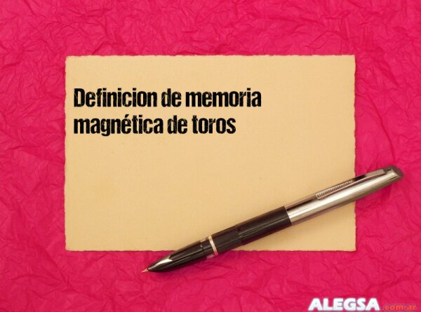 Definición de memoria magnética de toros