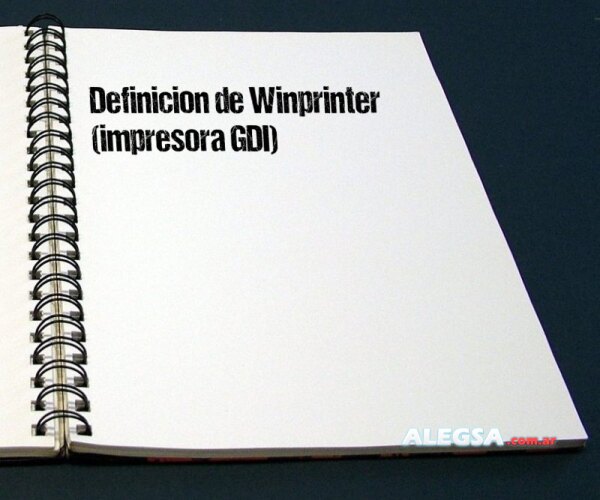 Definición de Winprinter (impresora GDI)