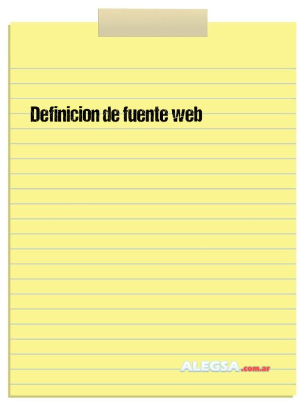 Definición de fuente web