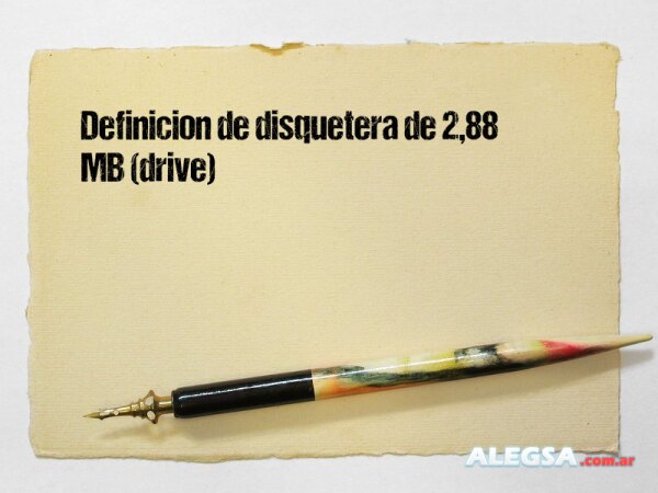 Definición de disquetera de 2,88 MB (drive)