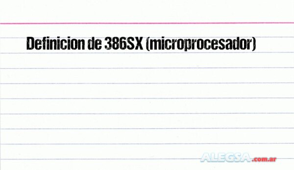 Definición de 386SX (microprocesador)