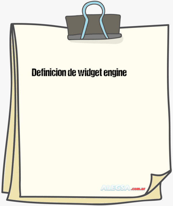 Definición de widget engine