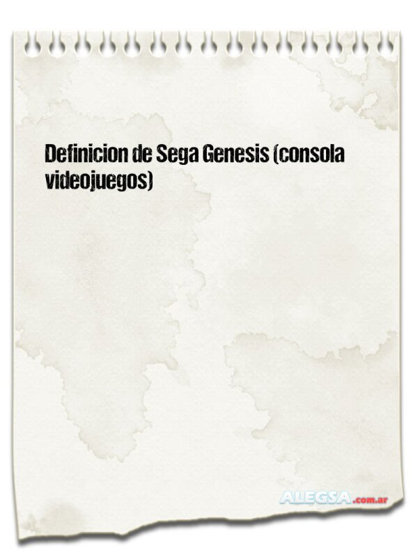 Definición de Sega Genesis (consola videojuegos)