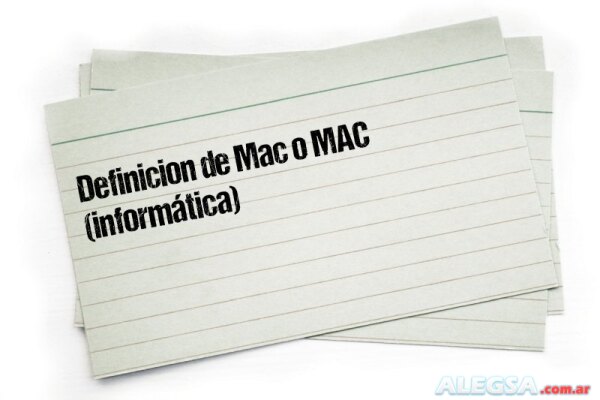 Definición de Mac o MAC (informática)