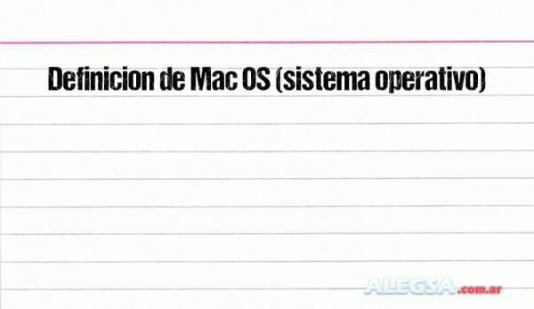 Definición de Mac OS (sistema operativo)