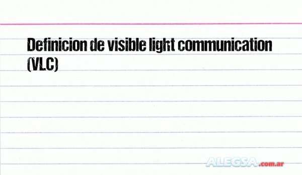 Definición de visible light communication (VLC)